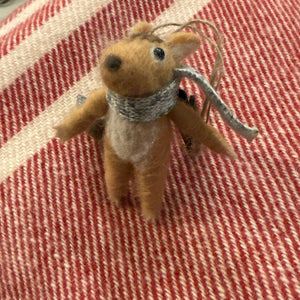 Wool Ski Squirrel Ornament