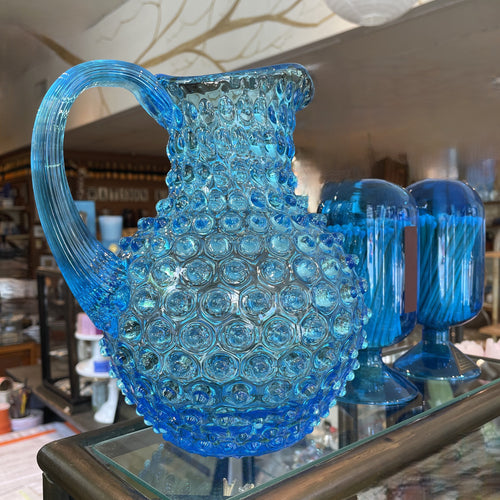 Azure Round Hobnail Pitcher