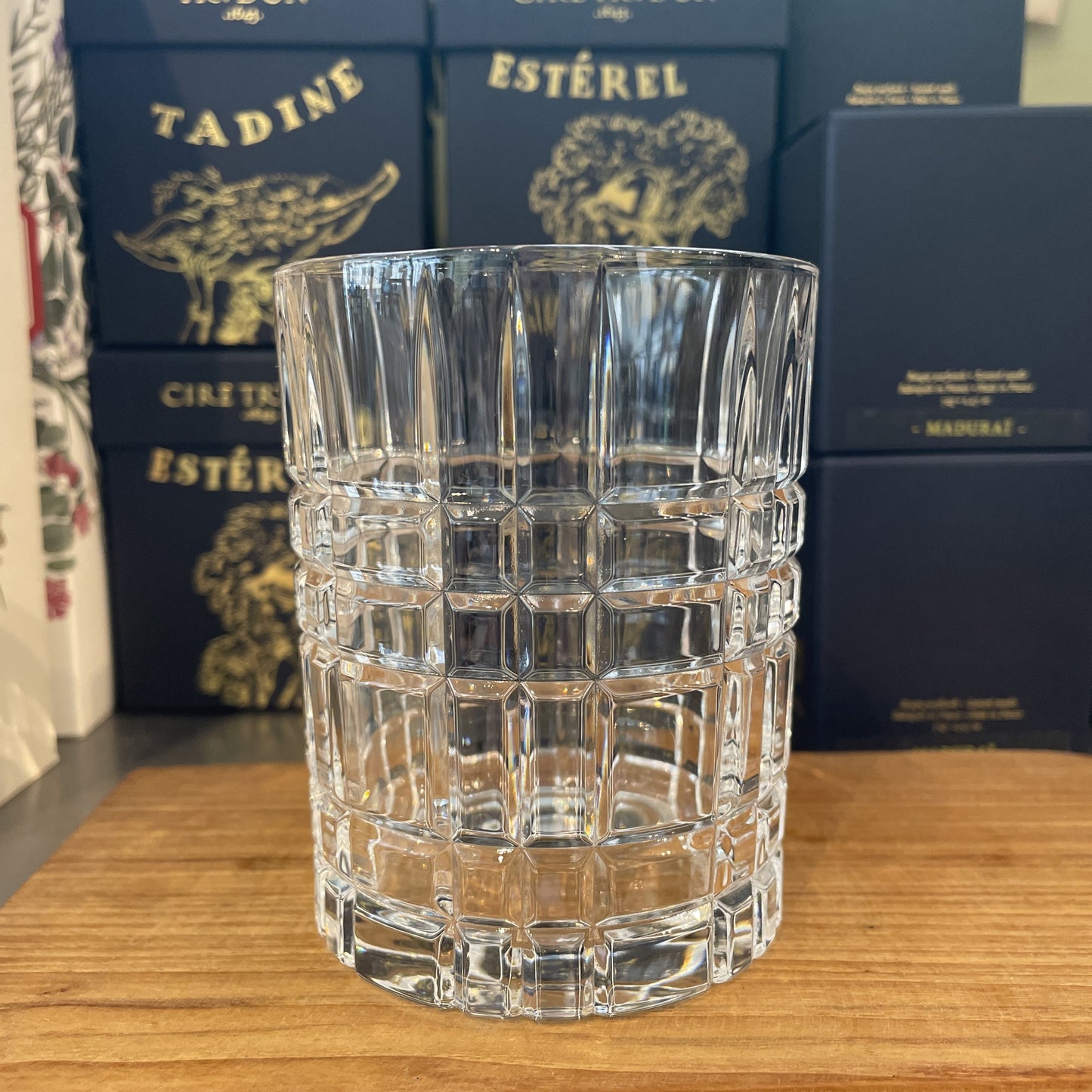 Etched Whiskey Glass