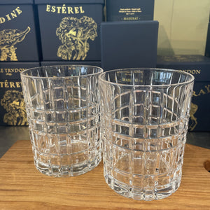 Etched Whiskey Glass