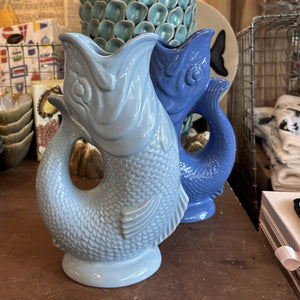 Pale Blue Gluggle Jug