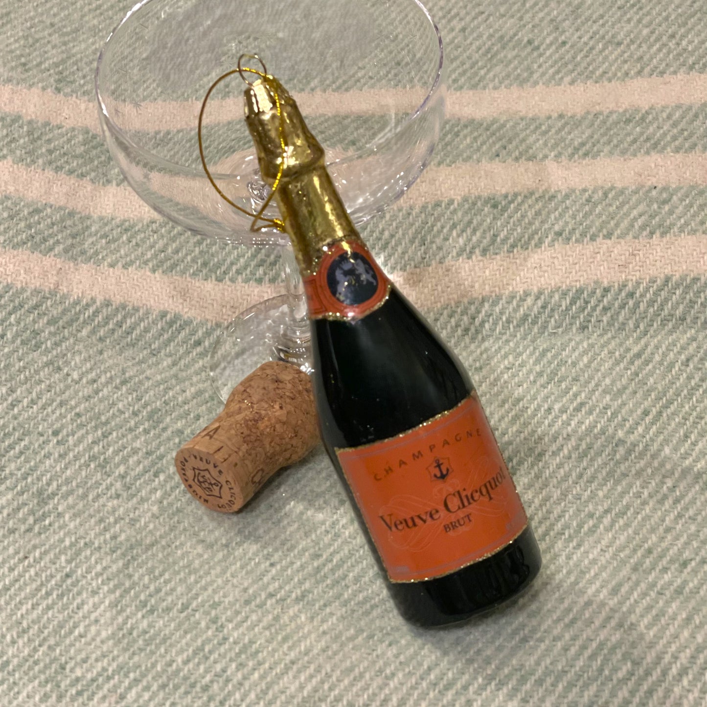 Veuve Champagne Ornament