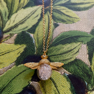 Champagne Bee Shaker Necklace