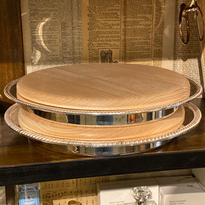 Vintage Hotel Silver Bead Edge Cheese Board