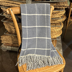 Denim Window Pane Throw