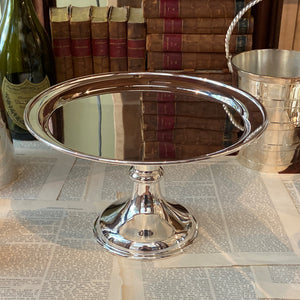 Silver Pedestal Cake Stand, Medium