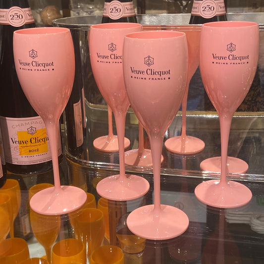 Veuve Rose Acrylic Champagne Flute