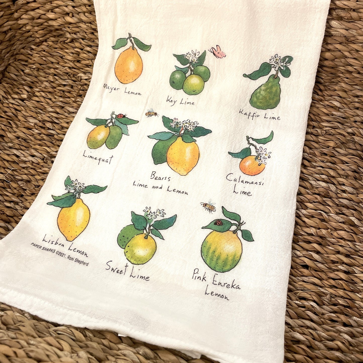 Limes & Lemons Flour Sack Towel