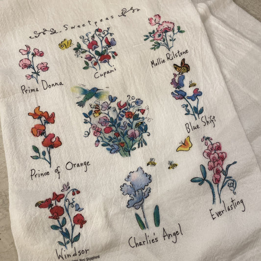 Sweet Peas Flour Sack Towel