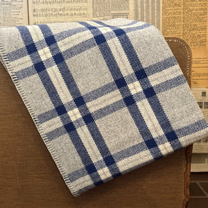 Minnehaha Blue Wool Throw