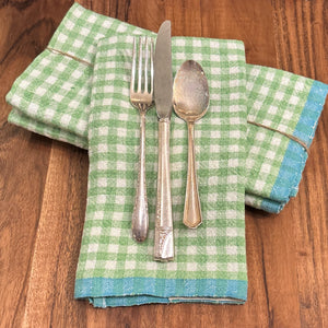 Olive Gingham Napkin Set