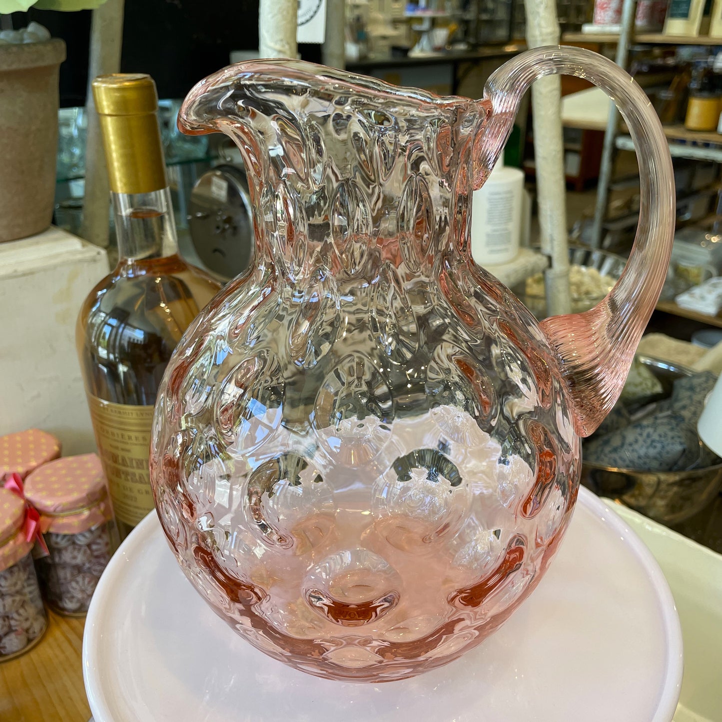 Round Bubble Rosaline Pink Pitcher