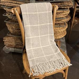 Grey Window Pane Throw