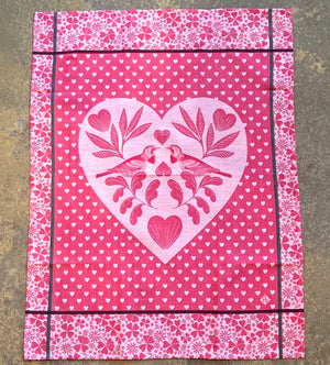 LJF Valentine Tea Towel, Pink