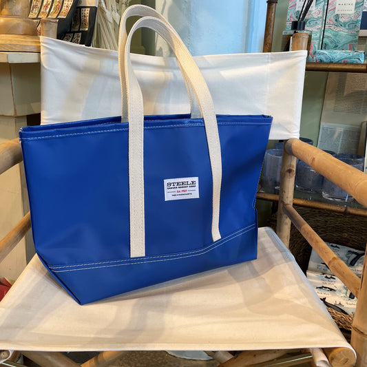 Water Resistant Blue Tote, Small