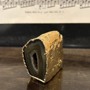 Gold Gilded Agate Paperweight