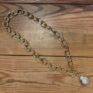 Open Cable Baroque Pearl Necklace
