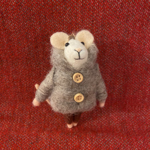 Mouse in Puffer Ornament