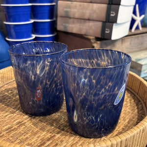 Dark Blue Short Murano Tumbler