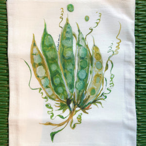 Garden Fresh Peas Flour Sack Towel