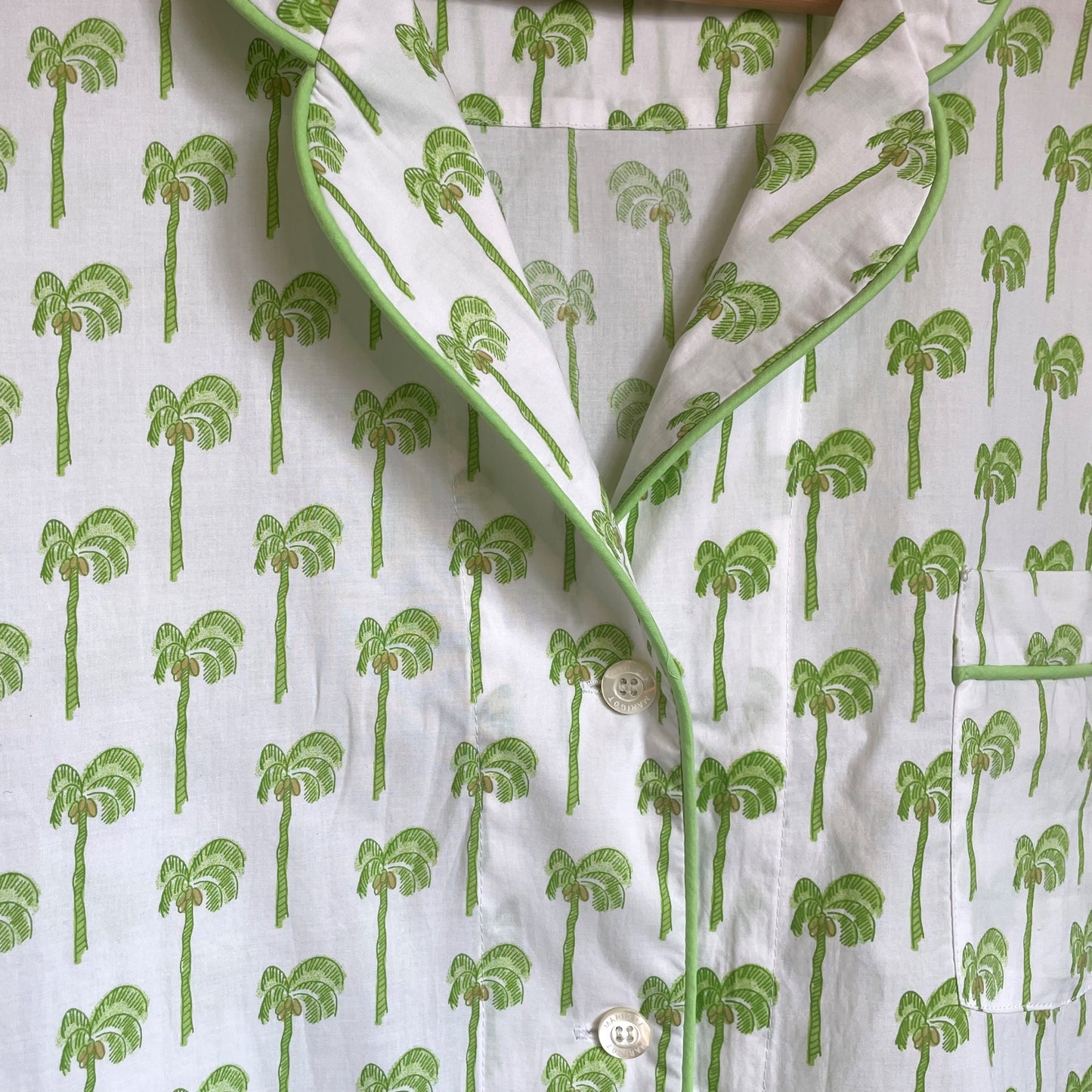 Grass Palm Trees Pajama Set, Small