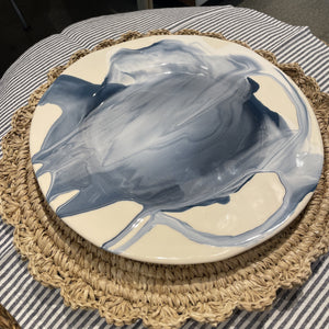 Blue Swirl Dinner Plate