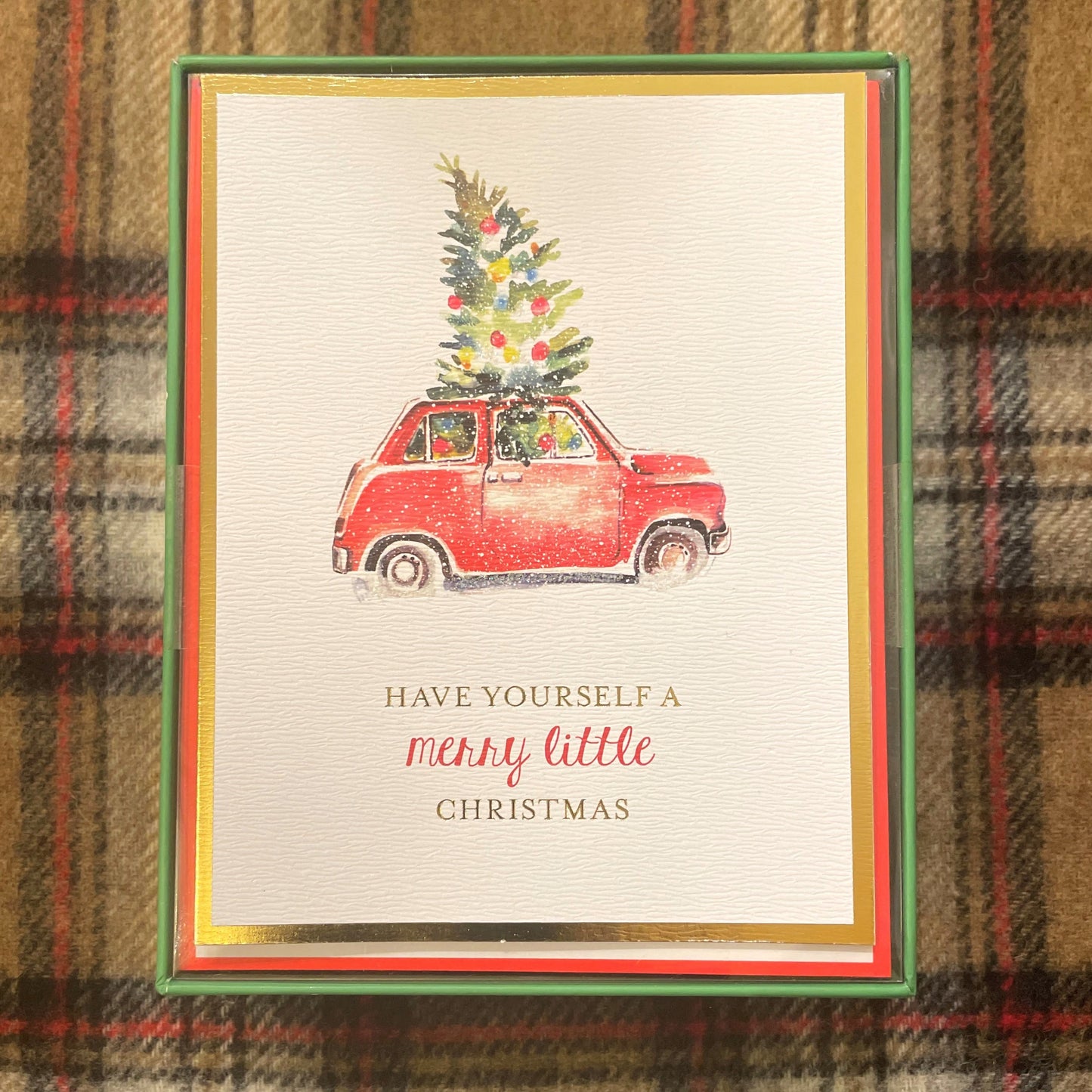 Merry Little Car Boxed Cards