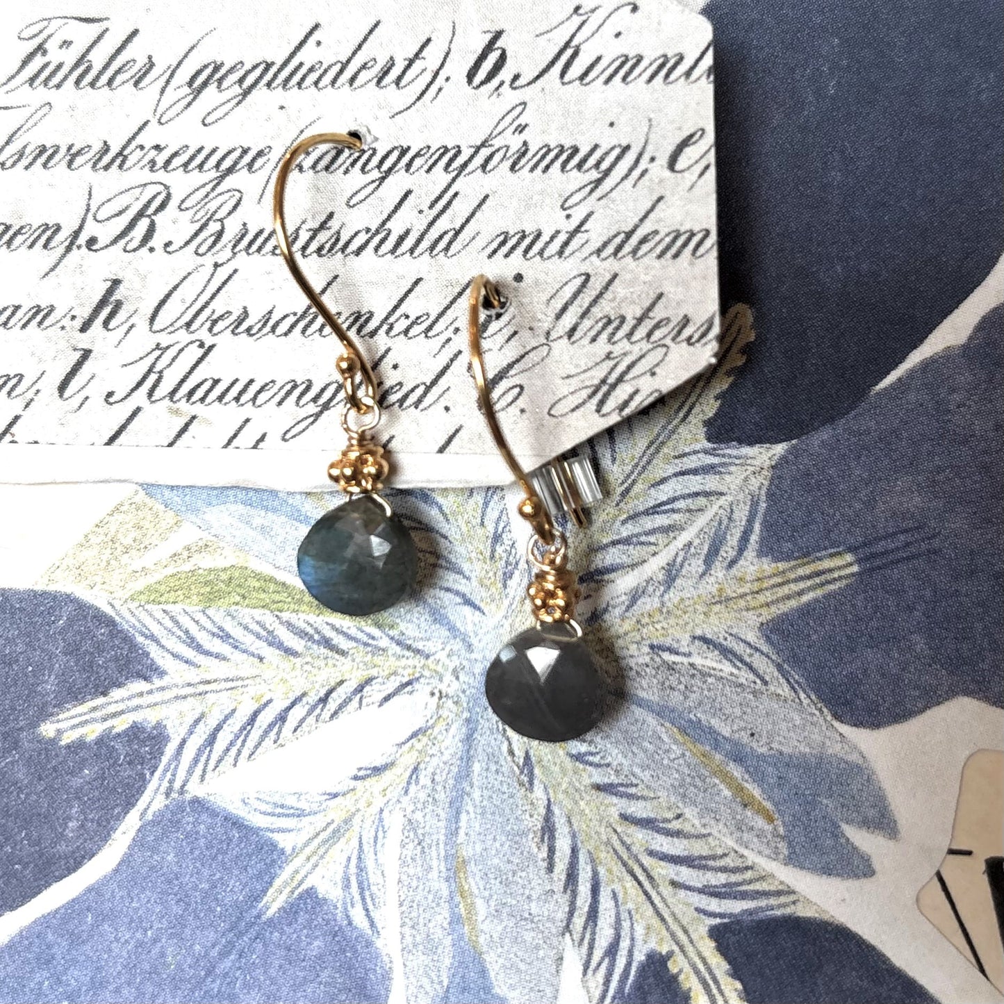 Tiny Labradorite Earrings
