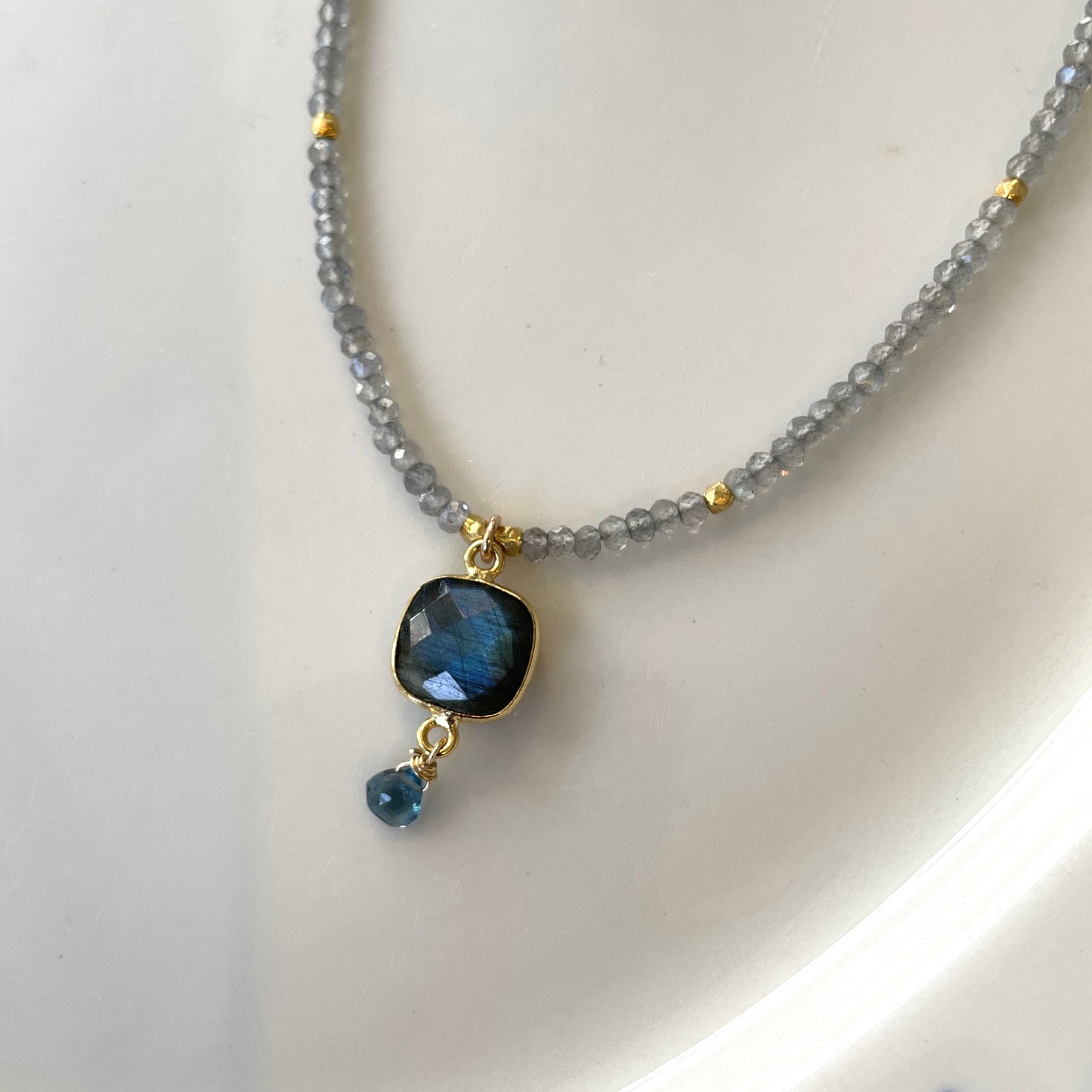 Labradorite Topaz Necklace