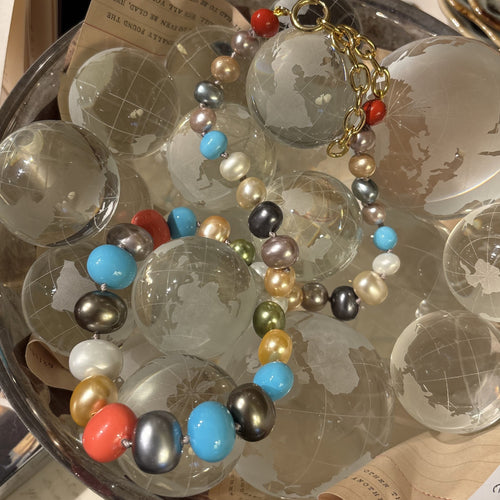 Rainbow Pebble Necklace