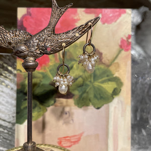Pearl Clusters & Gold Earrings