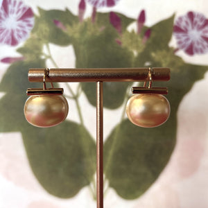 Large Mimosa Pebble Pearl Earrings