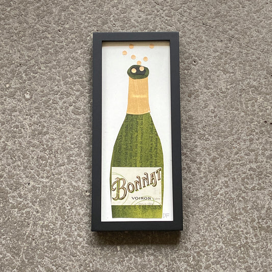 Champagne Bottle White Label by Denise Fiedler