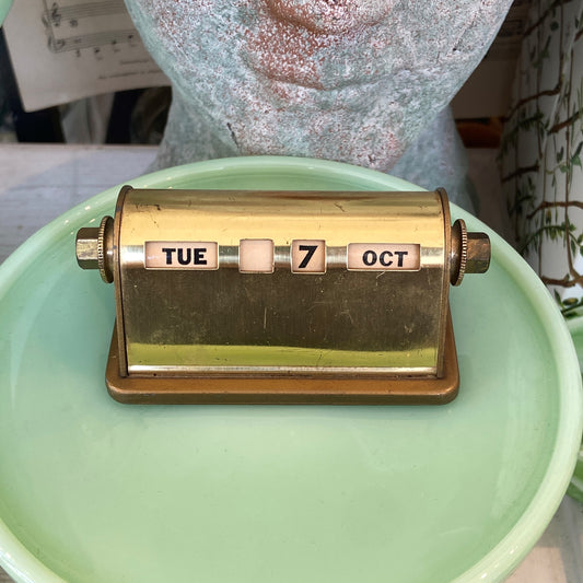 Vintage Brass Perpetual Calendar