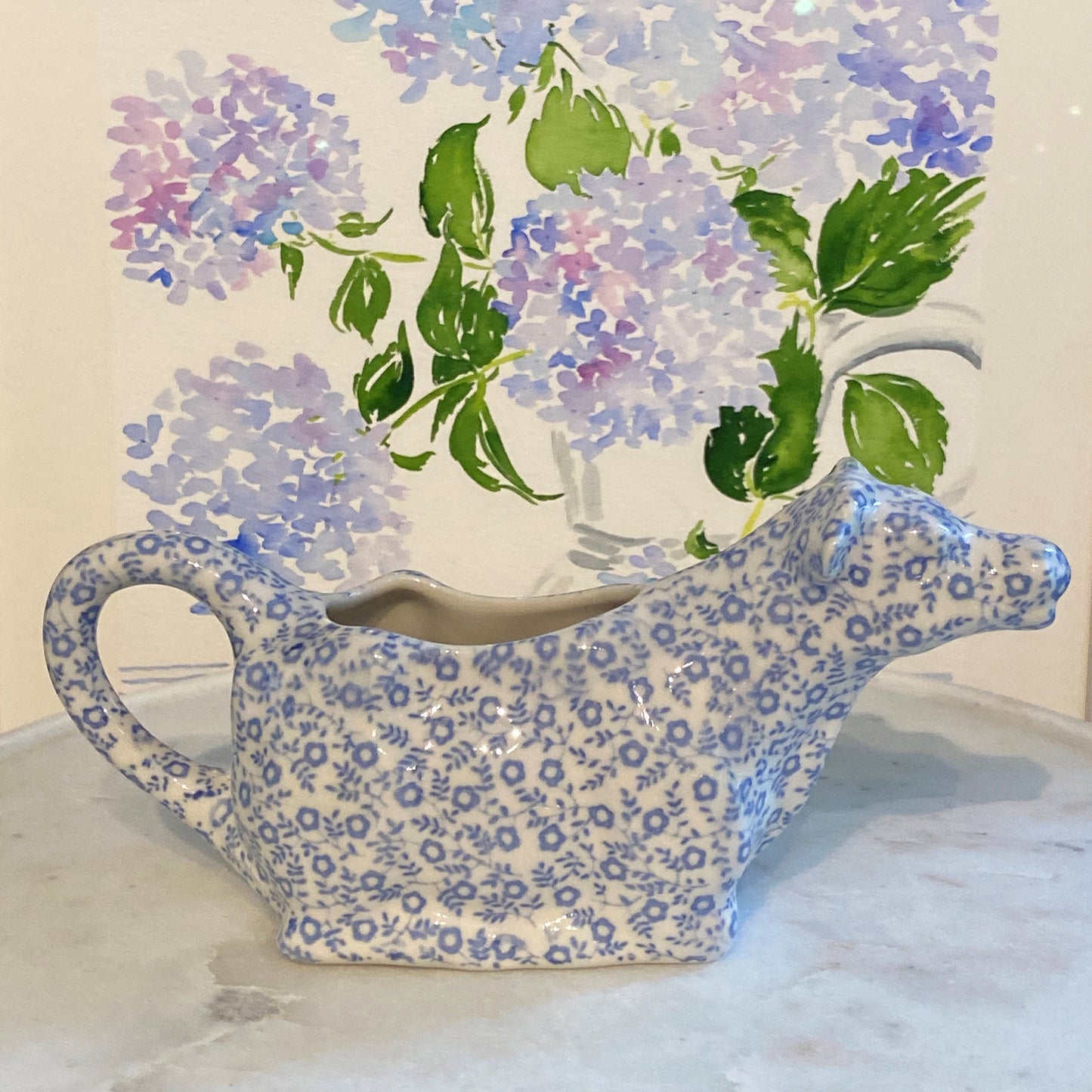 Blue Felicity Cow Creamer