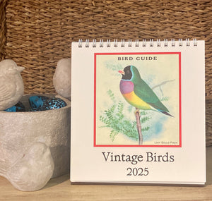 Vintage Birds 2025 Desk Calendar