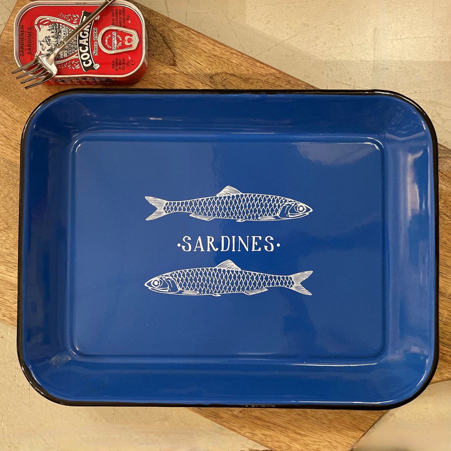 Large Enamel Sardine Tray