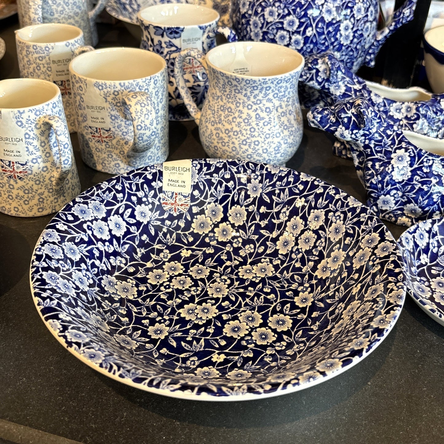 Blue Calico Pudding Soup Bowl