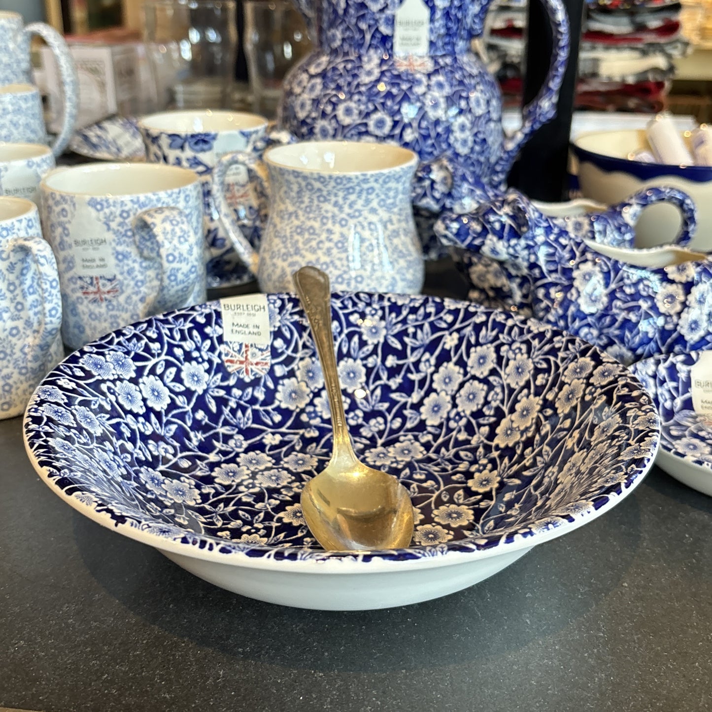 Blue Calico Pudding Soup Bowl