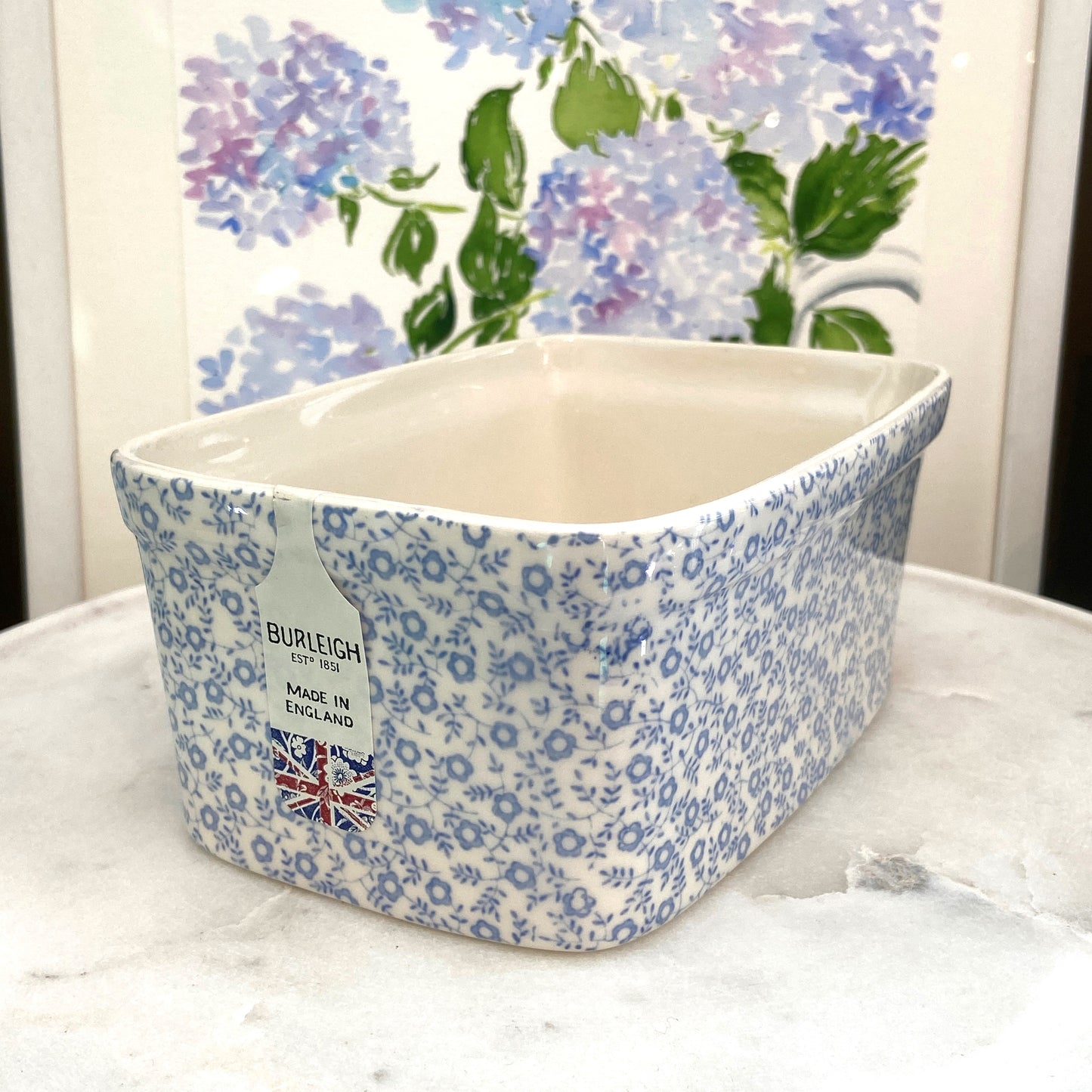 Blue Felicity Rectangle Butter Dish