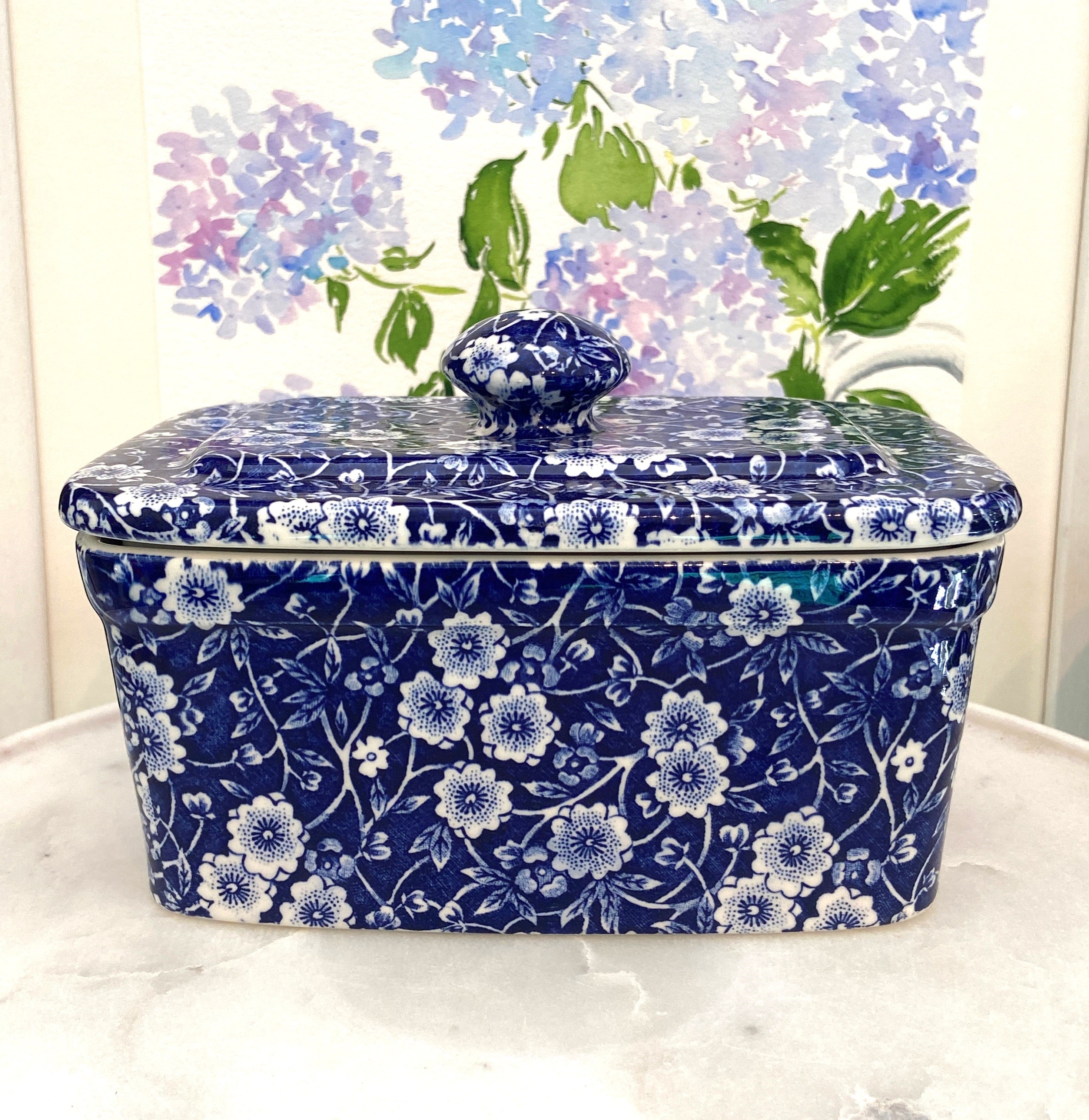 Blue Calico Rectangle Butter Dish – Watson Kennedy