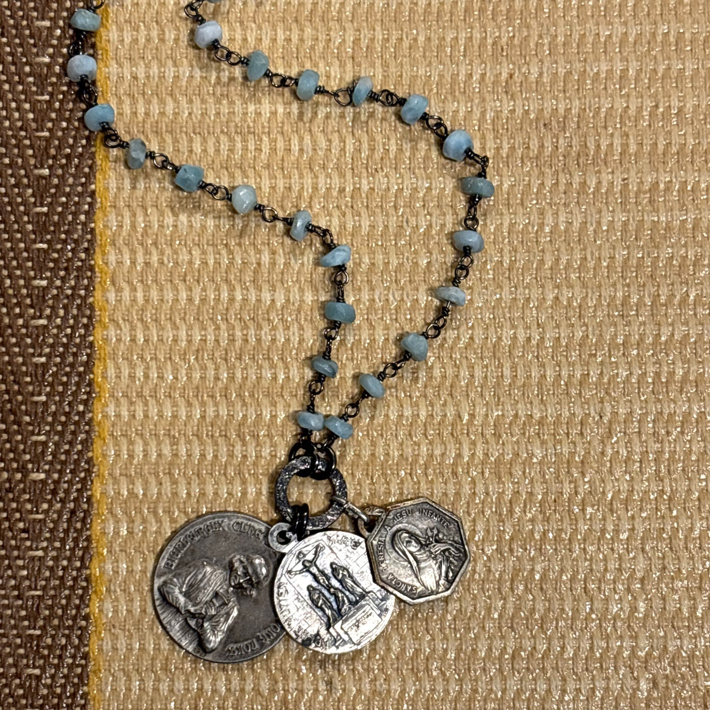 Larimar Vintage Charm Necklace