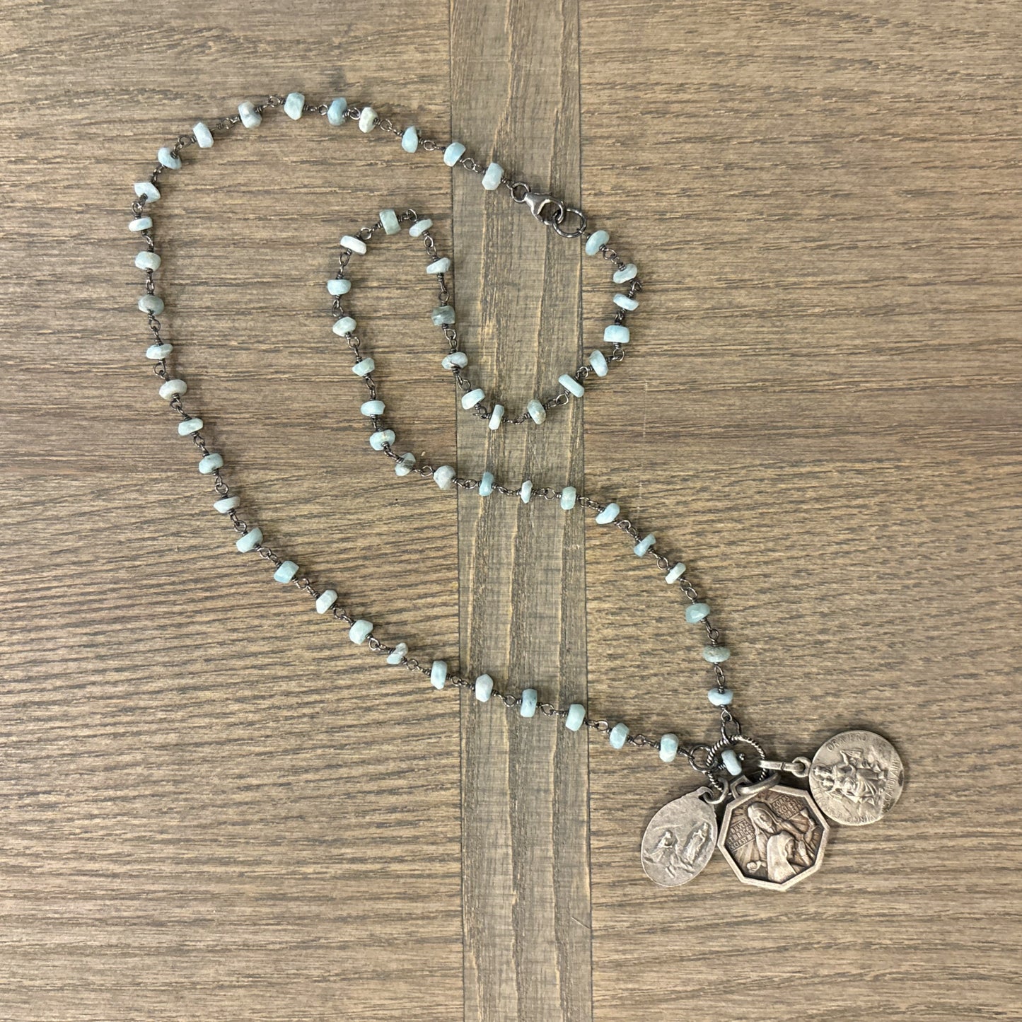 Larimar Vintage Charm Necklace