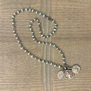 Larimar Vintage Charm Necklace