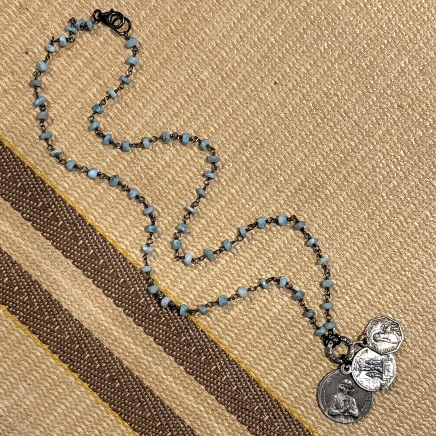 Larimar Vintage Charm Necklace