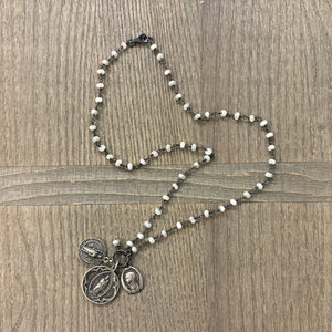 Mother of Pearl Vintage Charm Necklace