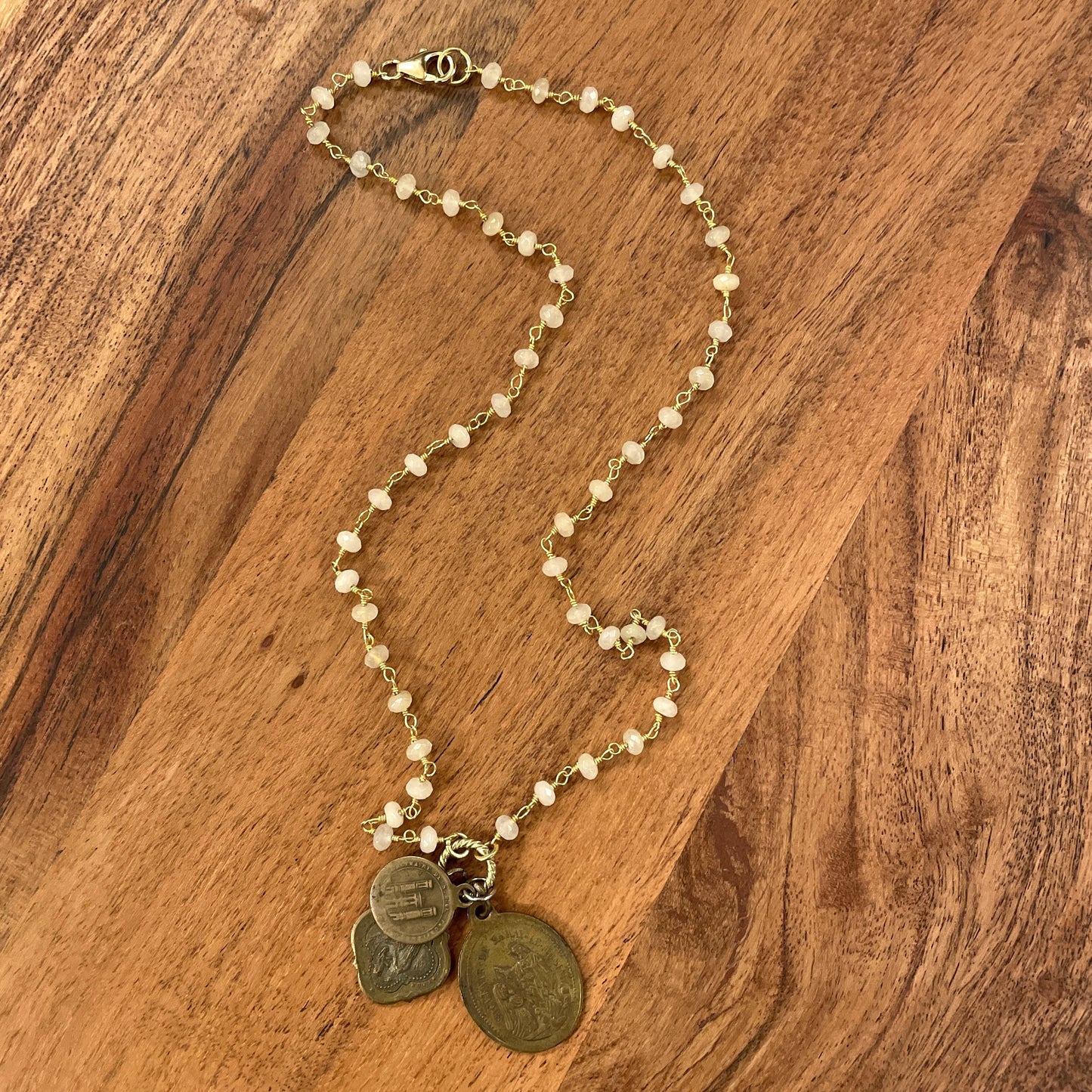 Yellow Jade Vintage Charm Necklace