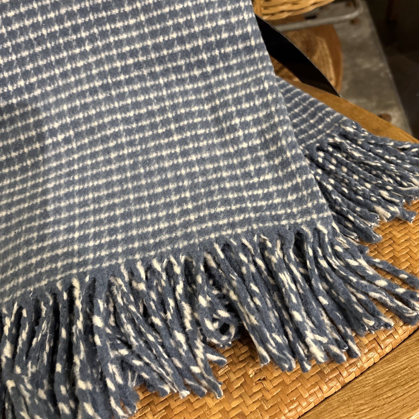 Simple Check Denim Throw