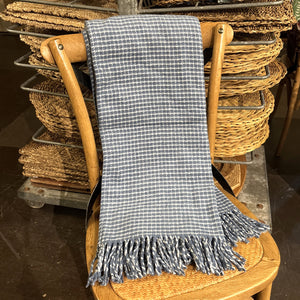 Simple Check Denim Throw