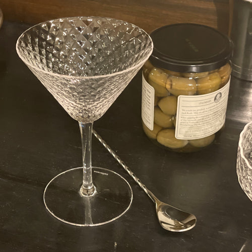 Diamond Patterned Martini Glass